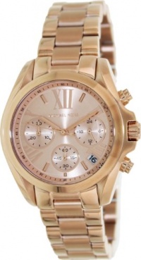 Michael Kors MK5799 Mid-Size Rose Golden Stainless Steel Bradshaw Chronograph Watch