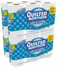 Quilted Northern Soft and Strong, Double Rolls, (4 packs of 6 double rolls) 24 total count