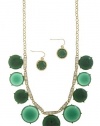 Trendy Jewelry - CRYSTAL CHAIN JEWEL NECKLACE SET- By Fashion Destination | Free Shipping (Green)