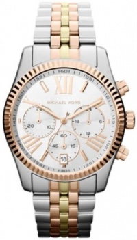 Michael Kors - Mid-Size Silver Color Stainless Steel Lexington Chronograph Watch - MK5735