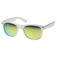 Hipster Fashion Revo Color Mirror Lens Wayfarers Style Sunglasses White