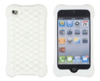 White Textured Silicone Grip Case for Apple iPod Touch 4G (4th Generation)