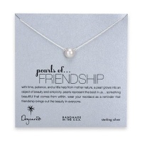 Dogeared Pearls of . . . Friendship Sterling Silver 8mm White Freshwater Pearl Necklace, 18