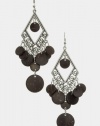 Trendy Fashion Jewelry - Round Disc Earrings - By Fashion Destination (Brown) | Free Shipping