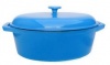 FancyCook Enamel Cast Iron France Blue Oval Dutch Oven 8 Qt.Super Sale!