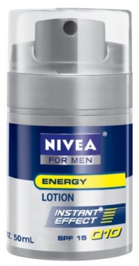 Nivea for Men Face Care Energy Lotion Q10, SPF15 1.7 Fluid Ounces (Pack of 3)