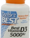 Doctor's Best Vitamin D3 5000iu, Soft Gels, 180-Count