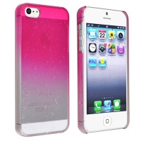 eForCity Clear Hot Pink Waterdrop Raindrop Hard Case Compatible with Apple® iPhone® 5