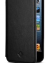 Twelve South SurfacePad for iPhone 5 - Ultra-slim luxury leather cover with display stand (jet black)