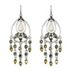 Lucky Brand Beachwood Canyon Green Oblong Chandelier Earrings