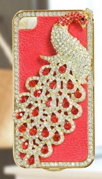 1x Luxury Designer Bling Crystal Case Handmade Peacock for Apple Iphone 4 and 4s [Limited Edition]