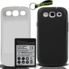 YESOO-GS3 Samsung Galaxy S3 4300mAh Extended Battery, Cover White, Extended TPU Case Black