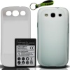 Samsung Galaxy S3 4300mAh Extended Battery, Cover - White and Extended TPU Case - Clear White - (Compatible with Samsung Galaxy S III GT-i9300, AT&T Samsung Galaxy S3 Samsung i747, Verizon Samsung Galaxy S3 Samsung i535, T-mobile Samsung Galaxy S3 Samsung