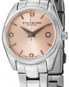 Stuhrling Original Women's 414L.02 Classic Ascot Prime Stainless Steel Bracelet Watch with Pink Dial and Swarovski Crystals