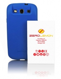 [180 days warranty] ZeroLemon Samsung Galaxy S III 7000mAh Extended Battery + Free Blue Extended TPU Full Edge Protection Case(Compatible with Samsung Galaxy S III GT-i9300, AT&T Samsung Galaxy S3 Samsung i747, Verizon Samsung Galaxy S3 Samsung i535, T-mo