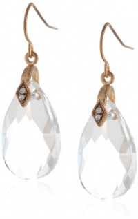 Betsey Johnson Iconic Summer Metallics Crystal Teardrop Earrings