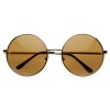 Designer Inspired Super Large Oversized Metal Round Circle Sunglasses