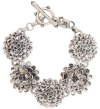 Lucky Brand Blossom Rosebud Floral Toggle Bracelet, Silver