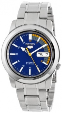 Seiko Men's SNKK27 Seiko 5 Automatic Blue Dial Stainless-Steel Bracelet Watch