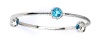 CleverEve Designer Series 2013 Fall Winter .925 Sterling Silver Topaz Delicate Bangle Bracelet