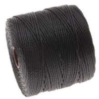 BeadSmith Super-Lon Cord - Size #18 Twisted Nylon - Black / 77 Yard Spool