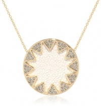 House of Harlow 1960 White Sand Sunburst Station Pendant Necklace, 28