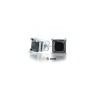 Bling Jewelry Mens Silver CZ Basket Set Princess Cut Black Stud Earrings 6mm