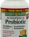 Nature's Bounty Probiotic Acidophilus Tablet Twin Pack, 200 Count