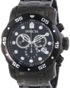 Invicta Men's 0076 Pro Diver Collection Chronograph Black Ion-Plated Stainless Steel Watch