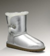 UGG Australia Girls' K Bailey Button Metallic Sterling 5 Big Kid