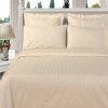 SATEEN FINISH 6 pc 800 Thread Count Egyptian Cotton Sheet Set with 4 PILLOW CASES, Olympic Queen, Ivory Stripe