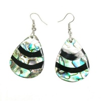 Pearlz Ocean Abalone Shell Pear Dangle Earrings