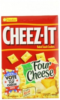 Cheez-It Baked Snack Crackers, Italian Four Cheese, 13.7-Ounce Boxes (Pack of 4)