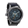 Nixon 51-30 Chrono Leather Watch All Gunmetal/Black, One Size