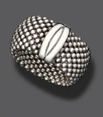 Comfort and style combine in this modern sterling silver mesh ring. Size 7.