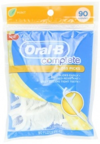 Oral-B Complete Floss Picks Mint 90 Count