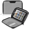 CaseCrown Oxford Zip Case Cover Stand (Black & White) for Apple iPad Mini