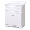 Foremost COWAT2418 Columbia 24-Inch White Vanity with Marble Top