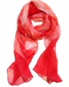 Burberry Half Mega Check Silk Creppone Scarf in Pomegranate Pink Check