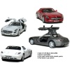 Set of 4: 5 Mercedes Benz SLS AMG 1:36 Scale (Grey/Red/Silver/White)