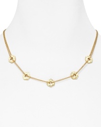 Fashion hardware from the ultimate it-brand. This plated metal necklace from MARC BY MARC JACOBS' is fixing to be our new favorite, with delicate bolt-shaped stations.