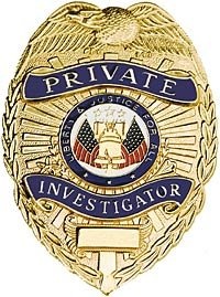 Official Private Investigator Shield Badge - Blackinton - Police Equipment Badges