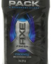 Axe Deodorant Stick, Phoenix, Twin Pack, 6 Ounce