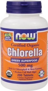 NOW Foods Organic Chlorella 500mg  200 Tablets