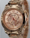 839-rg Rose Gold Chronograph Unisex Boyfriend Style Designer Metal Link Watch