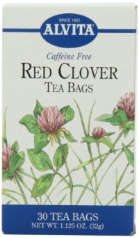 Alvita Tea Bags, Red Clover, Caffeine Free, 30 tea bags [1.125 oz (32 g)] (Pack of 3)