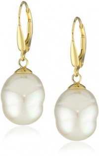 Majorica 12mm Vermeil White Baroque Pearl Drop Earrings