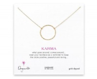 Dogeared Karma Medium Sparkle 18 Necklace - Gold Dipped