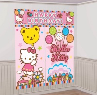 Hello Kitty Balloon Dreams Scene Setter Decoration Set (Pink) Party Accessory