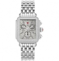 Michele Women's 'Deco' Diamond Accent Mother of Pearl Dial Watch MWW06A000699